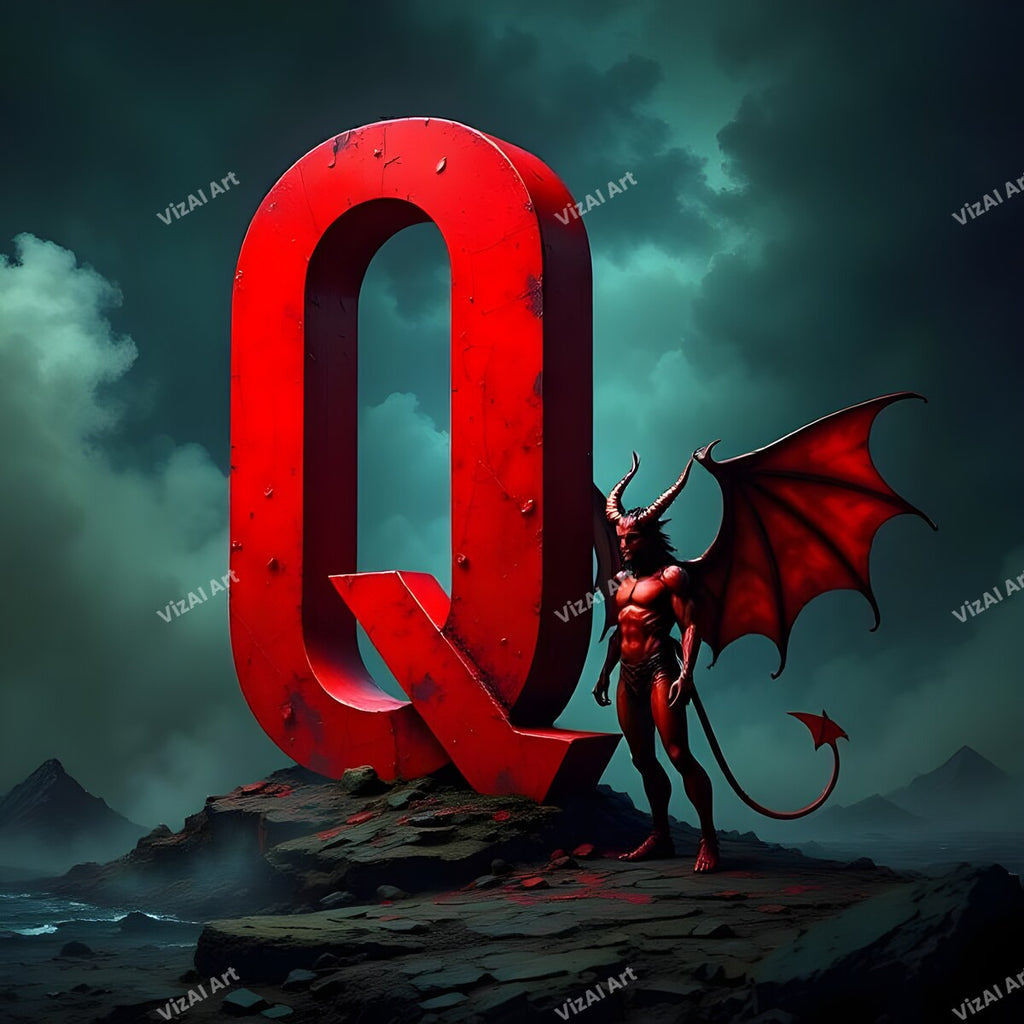 Devil 3 alphabet letter Q