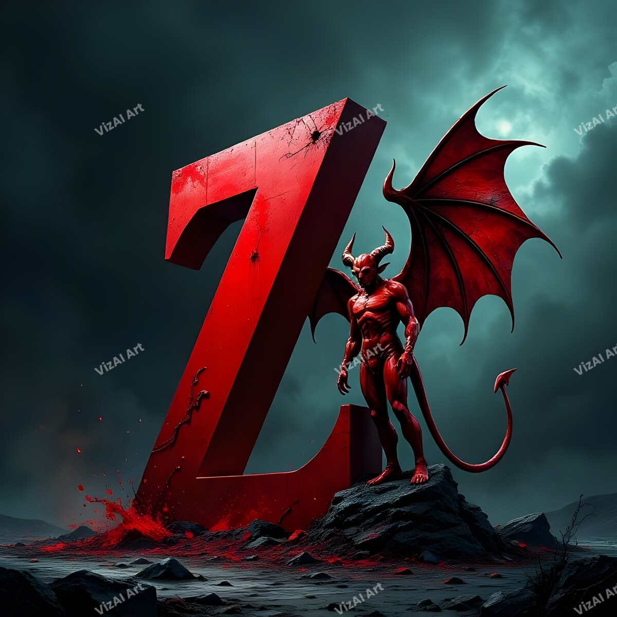 Devil 3 alphabet letter Z