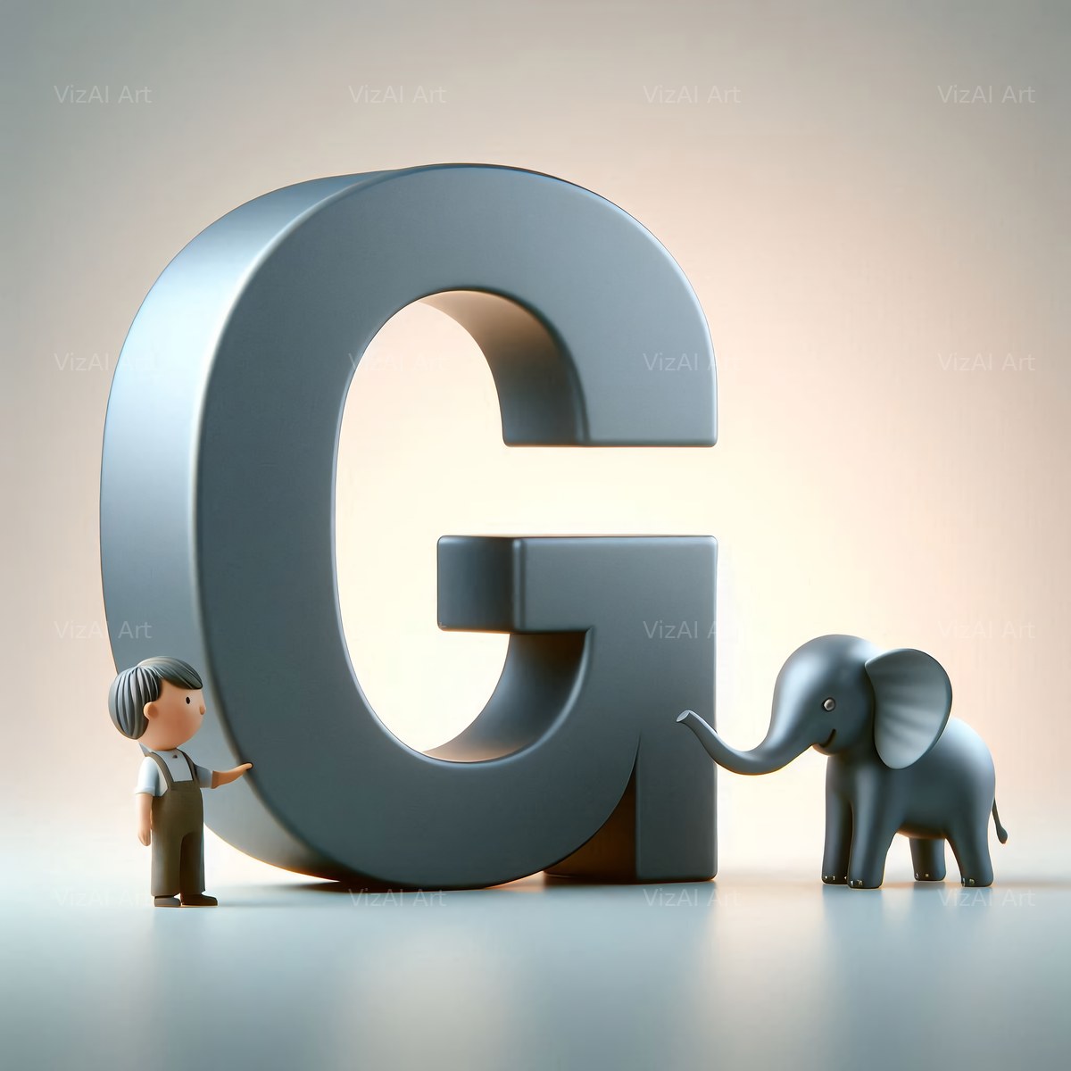 Elephant alphabet letter G
