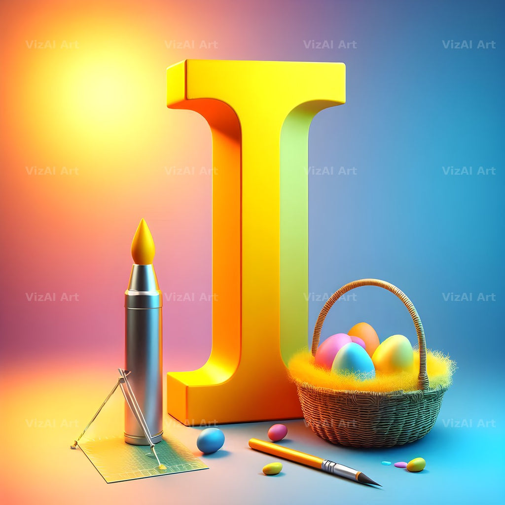 Easter Egg alphabet letter I