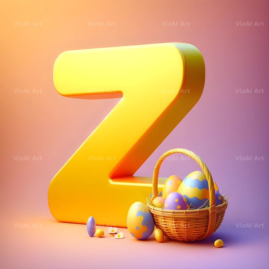 Easter Egg alphabet letter Z