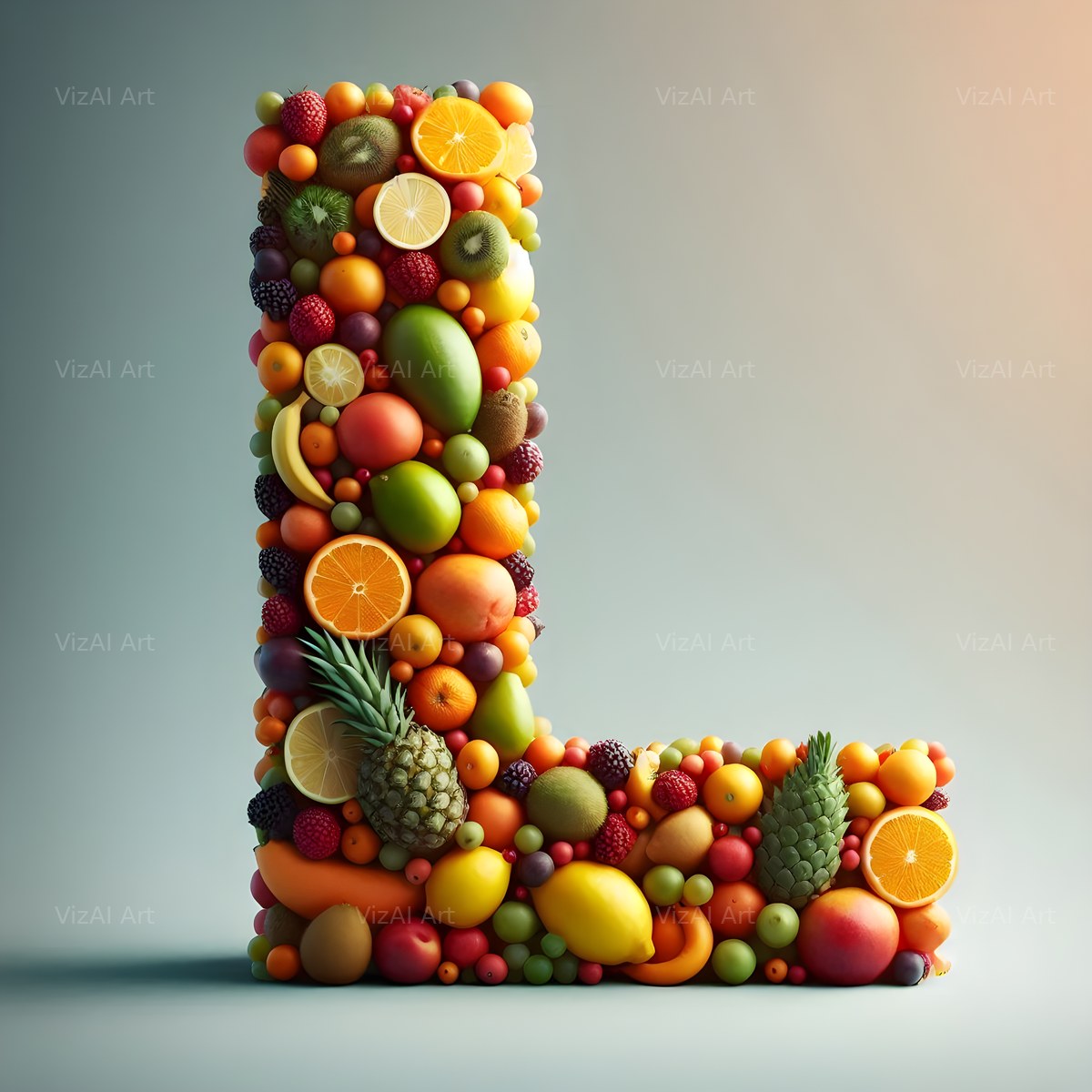 Fruit alphabet letter L