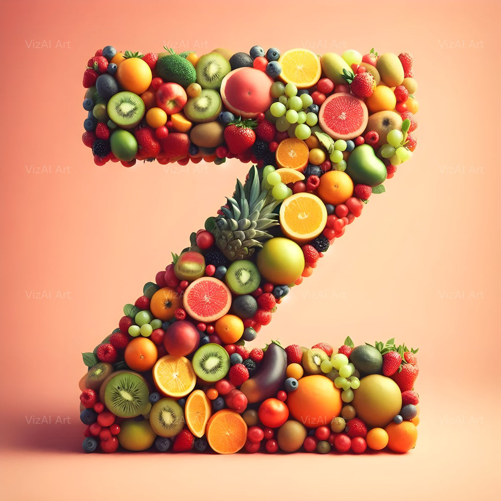Fruit alphabet letter Z