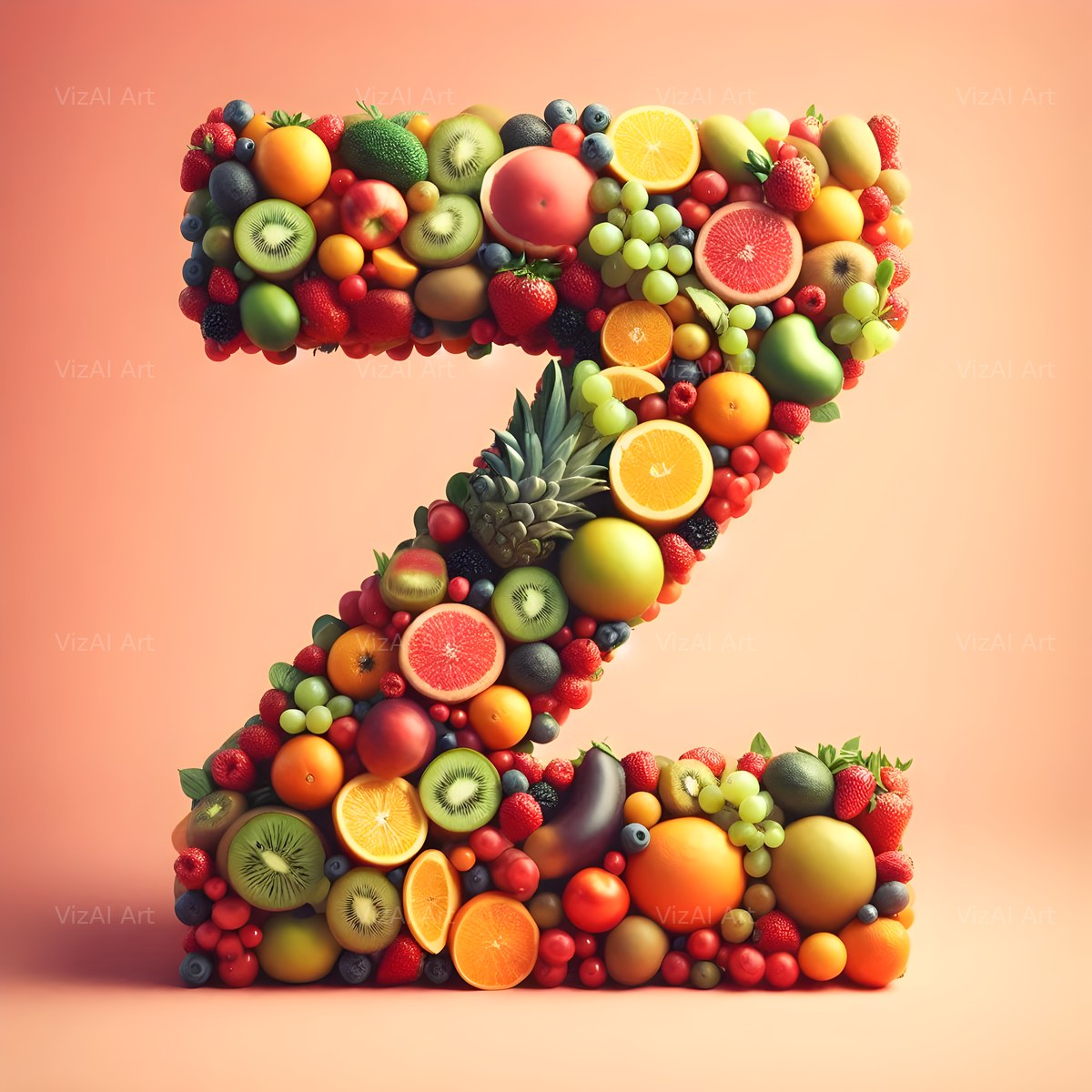 Fruit alphabet letter Z