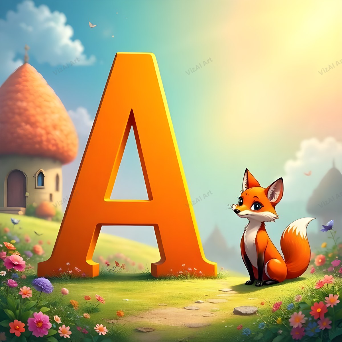 Fox alphabet letter A