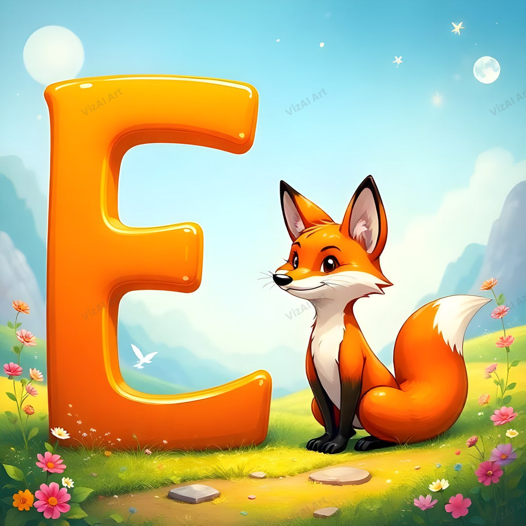 Fox alphabet letter E