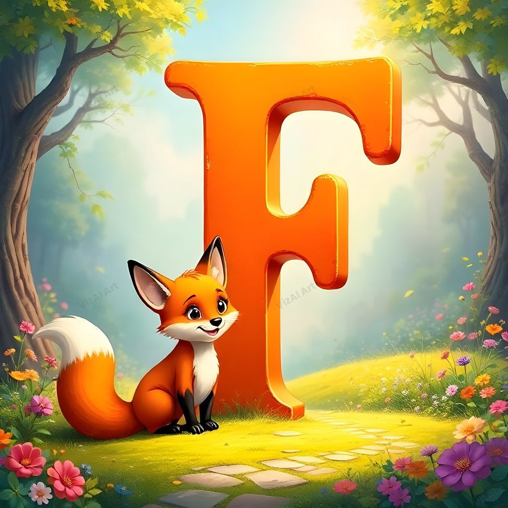 Fox alphabet letter F