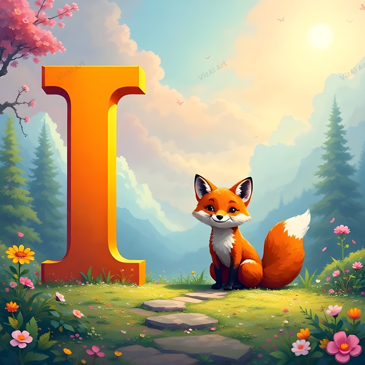 Fox alphabet letter I