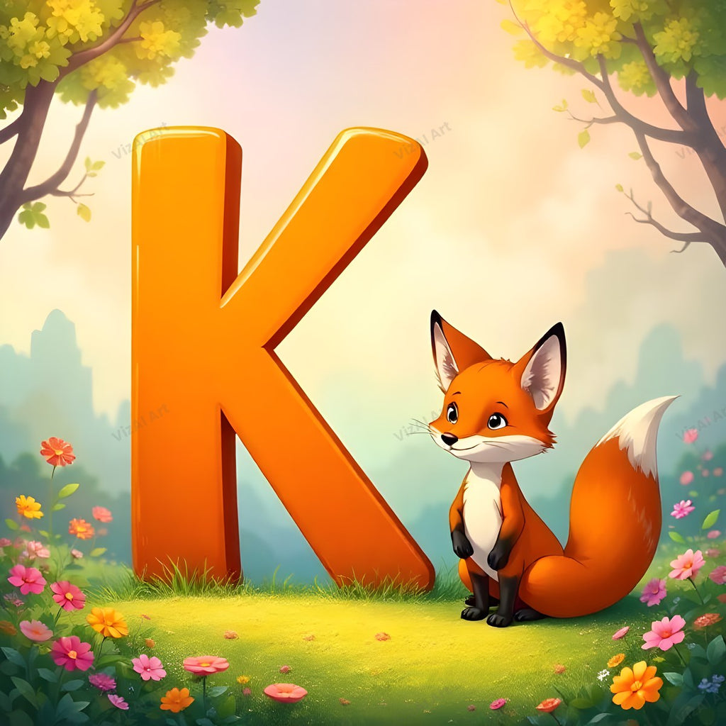 Fox alphabet letter K