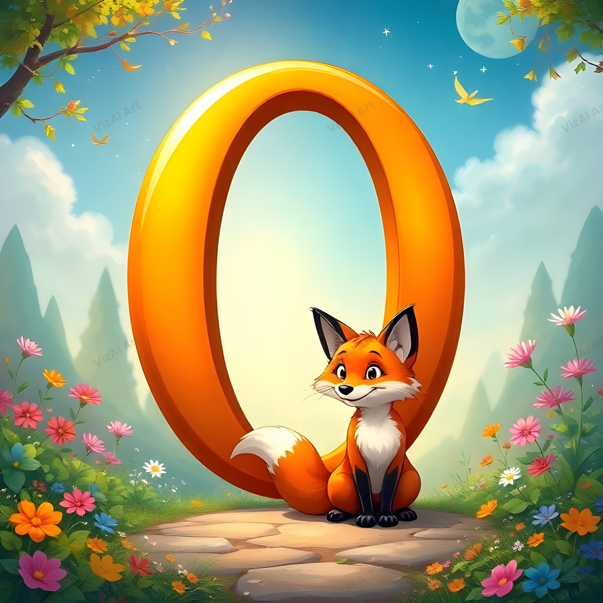 Fox alphabet letter O