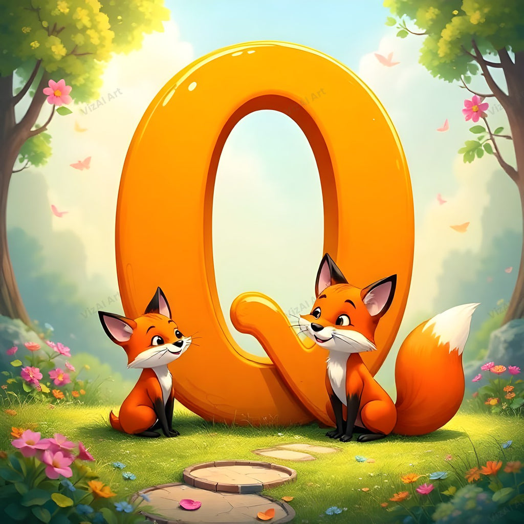 Fox alphabet letter Q