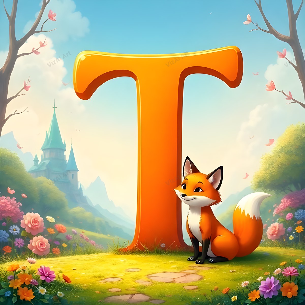 Fox alphabet letter T