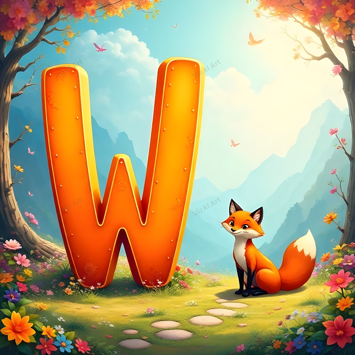 Fox alphabet letter W