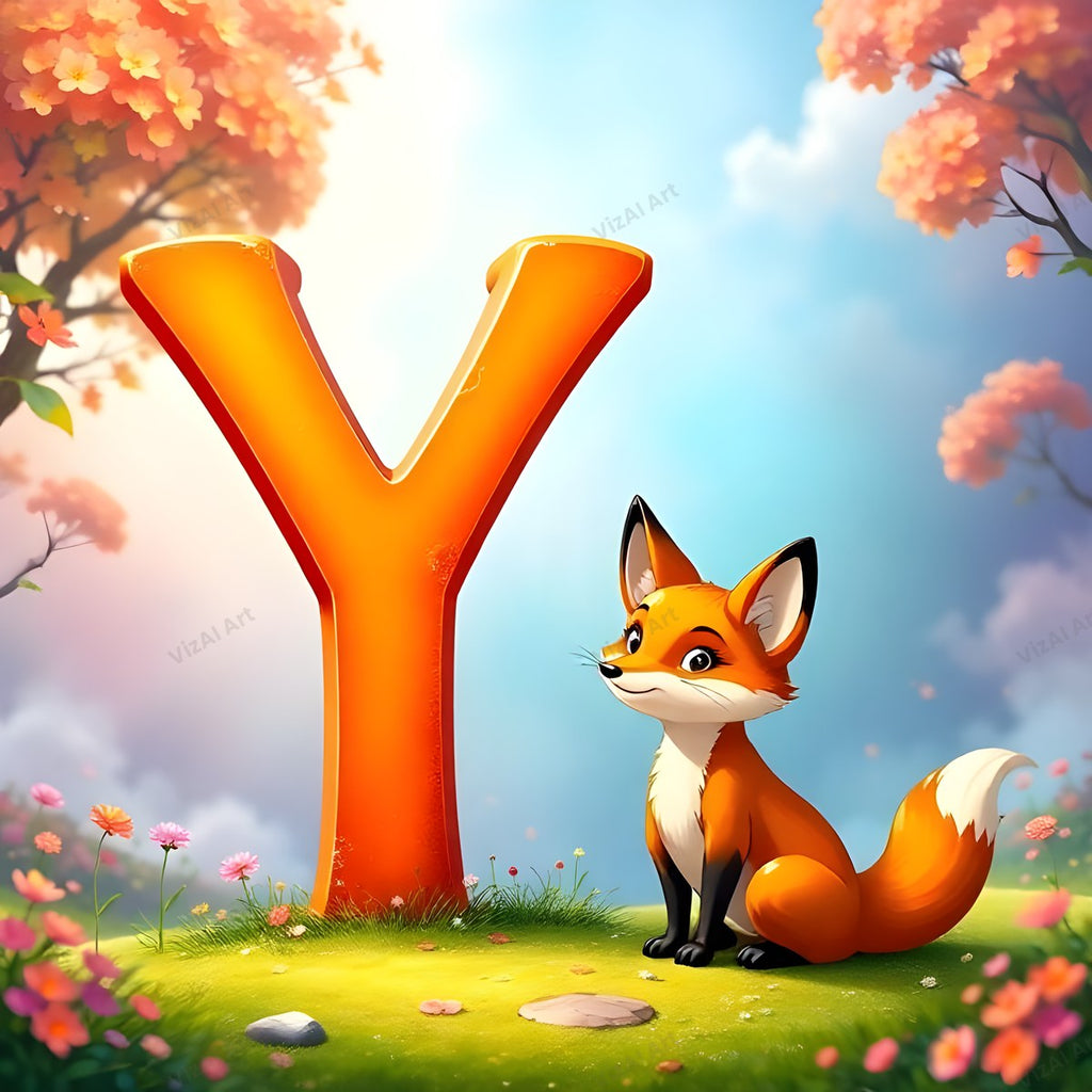 Fox alphabet letter Y