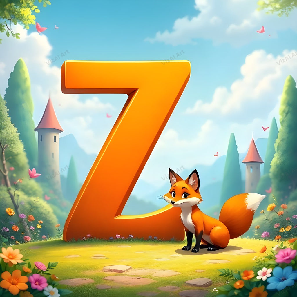Fox alphabet letter Z