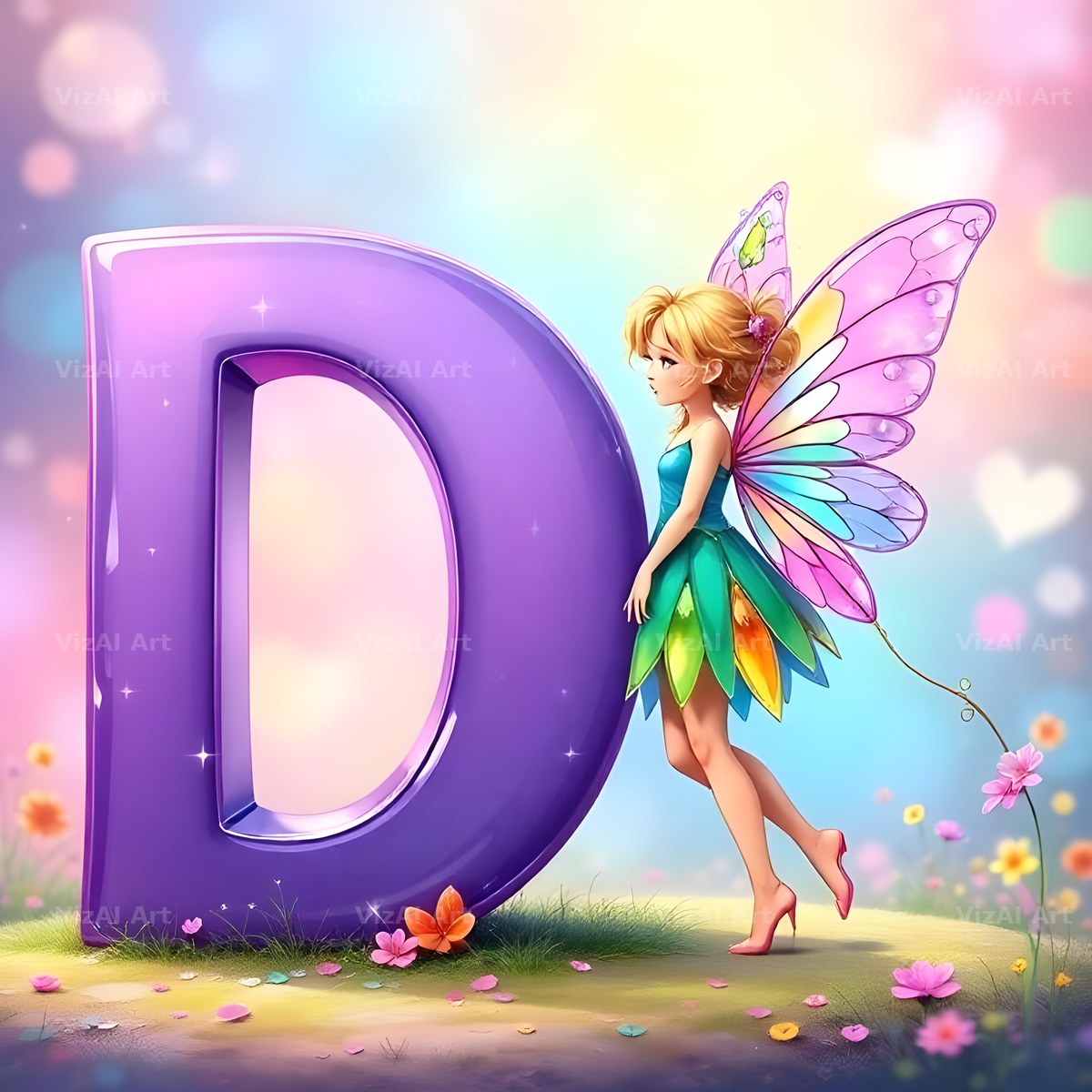 Fairy alphabet letter D