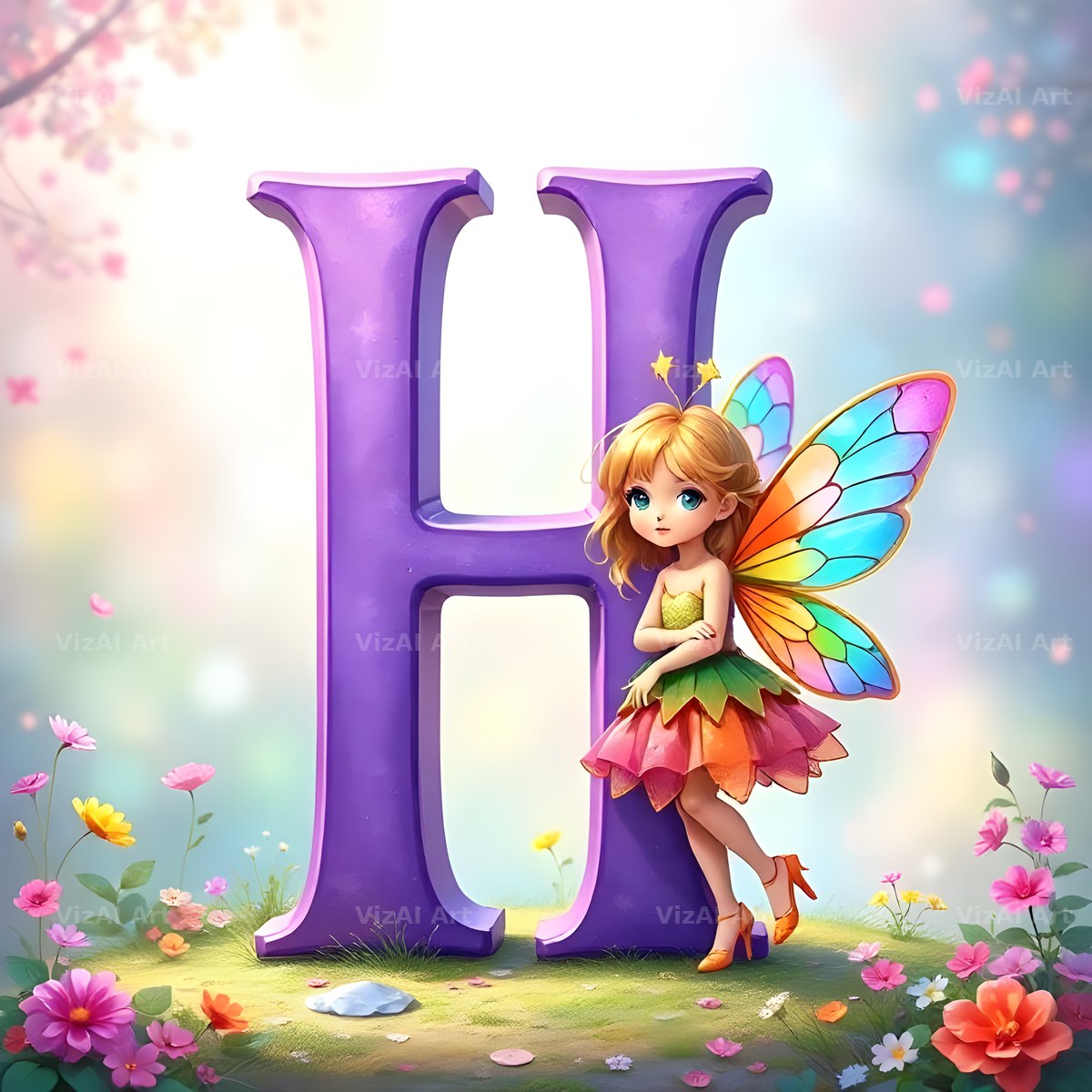 Fairy alphabet letter H