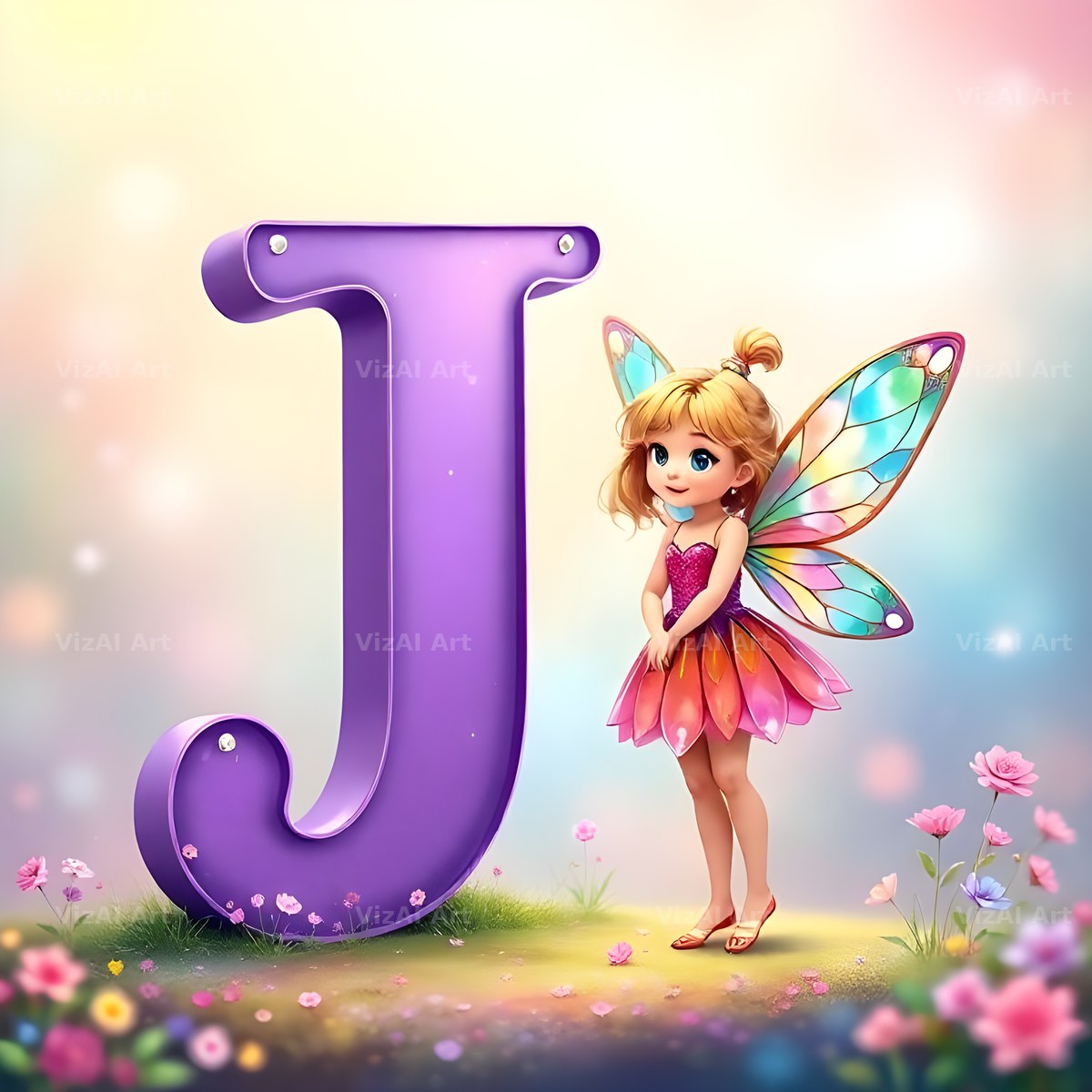 Fairy alphabet letter J