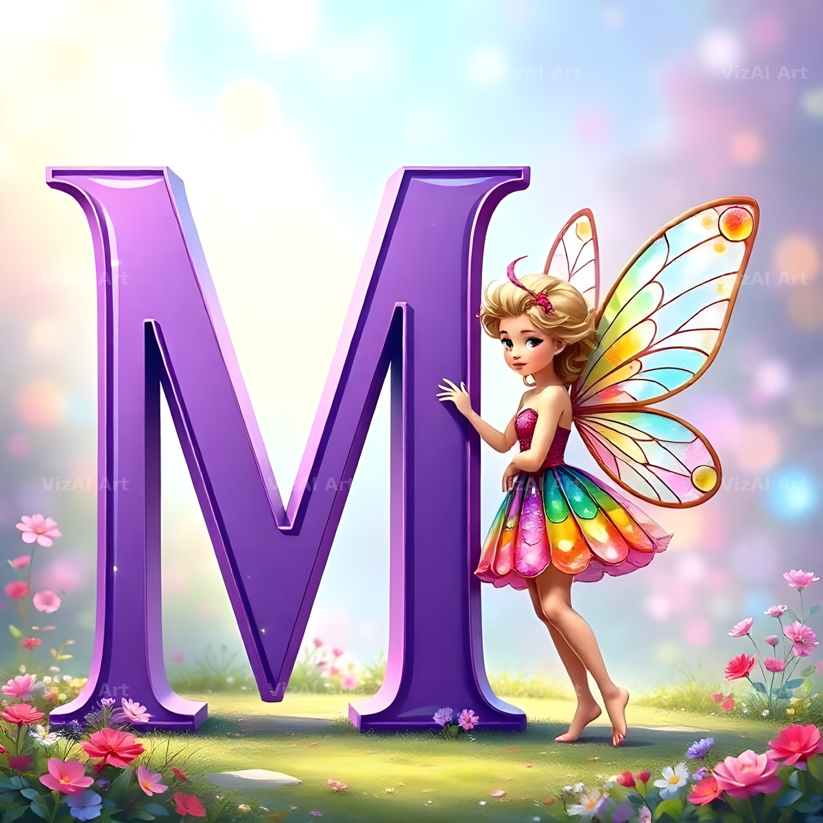 Fairy alphabet letter M