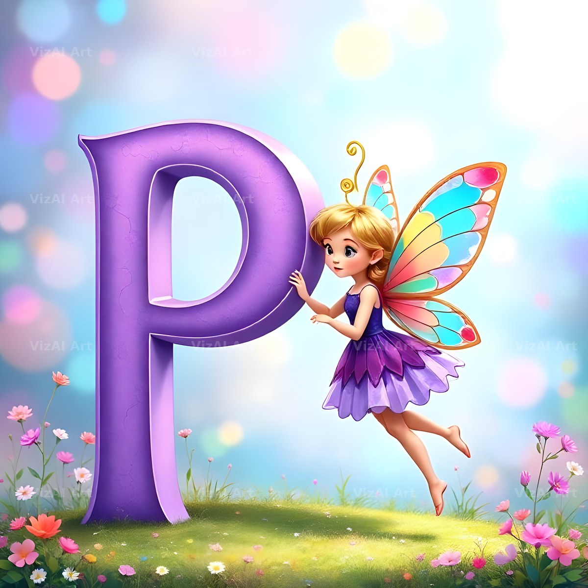 Fairy alphabet letter P