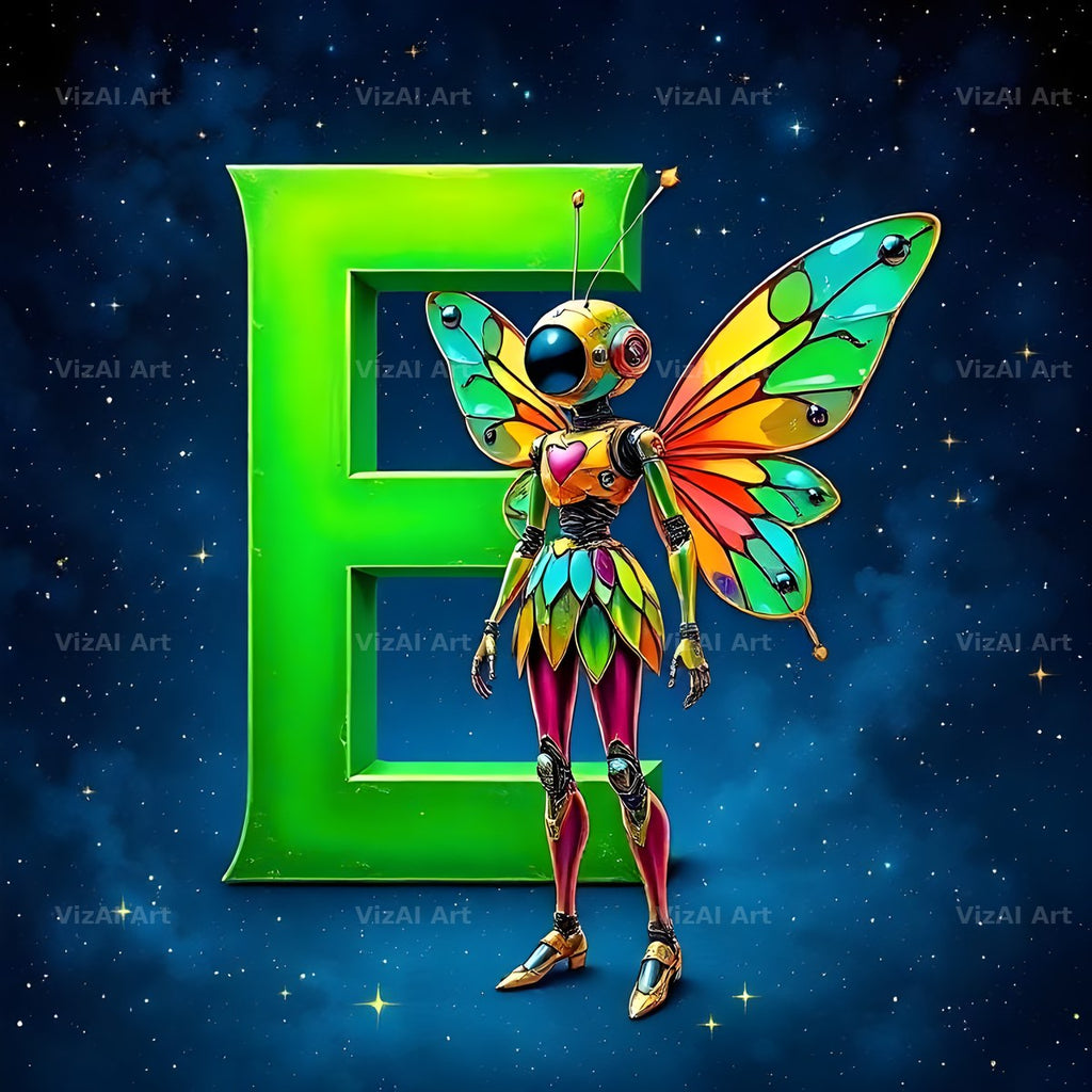 Green Fairy alphabet letter E