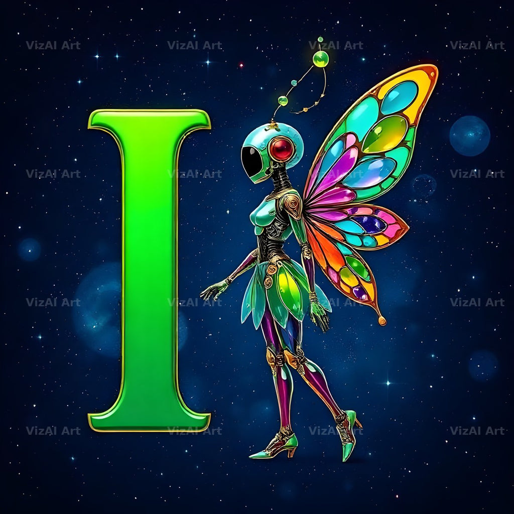 Green Fairy alphabet letter I