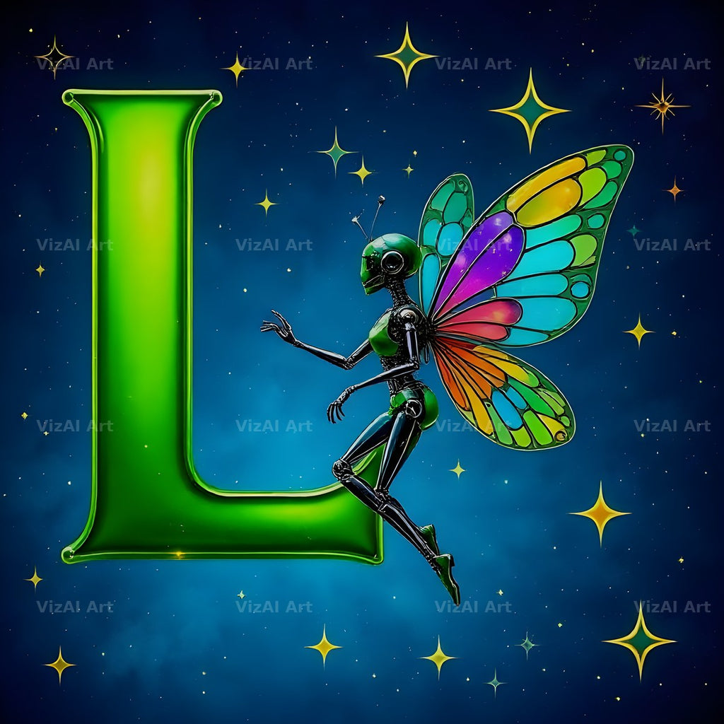 Green Fairy alphabet letter L