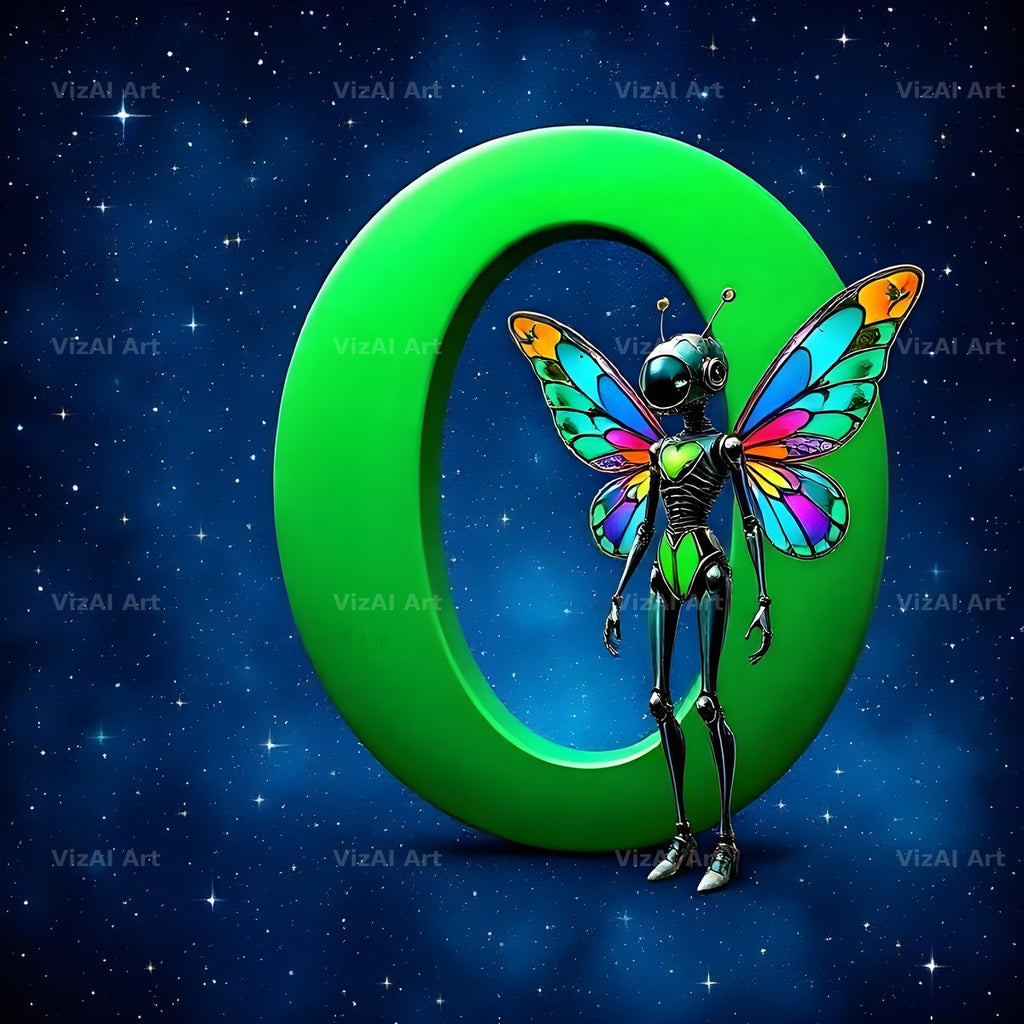 Green Fairy alphabet letter O