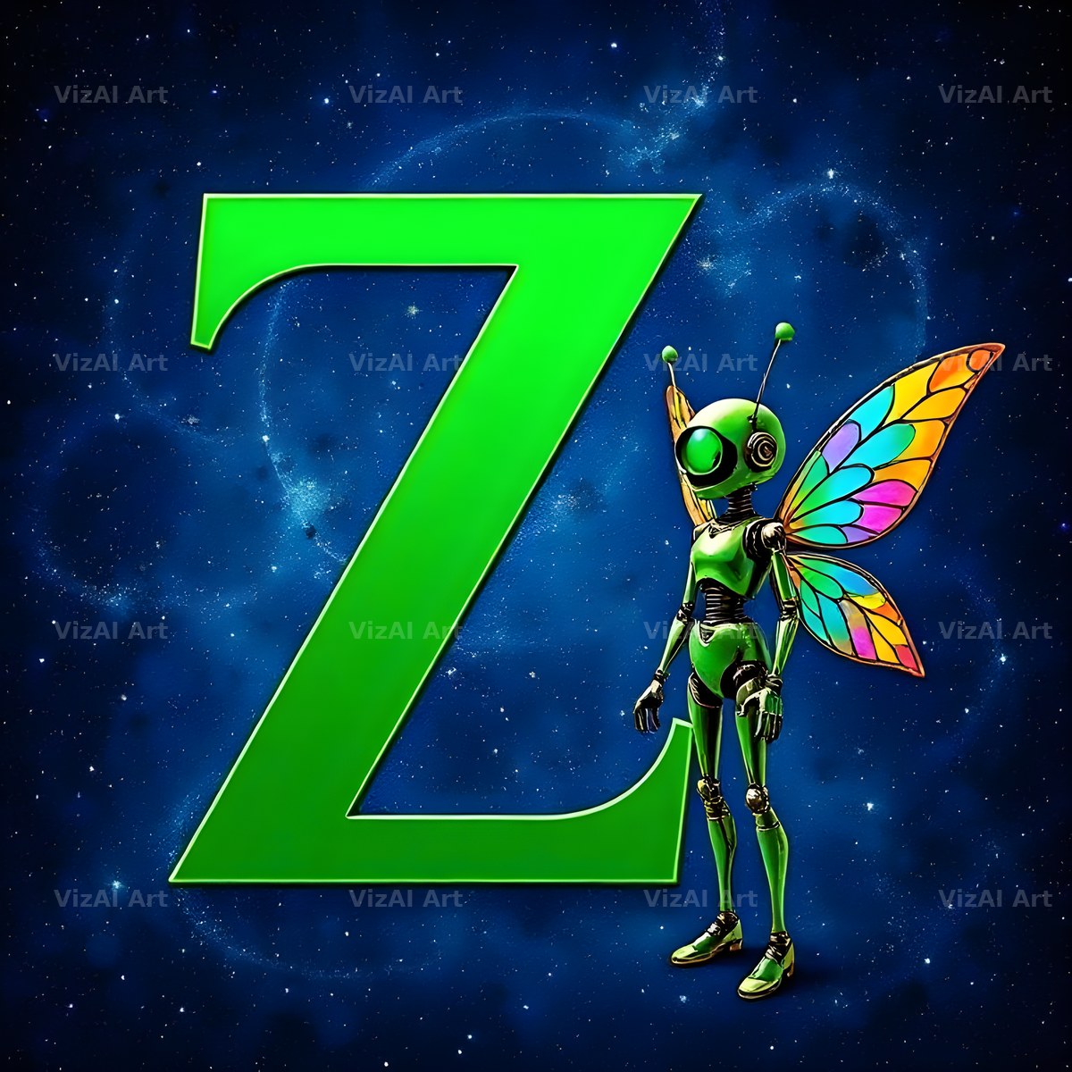 Green Fairy alphabet letter Z