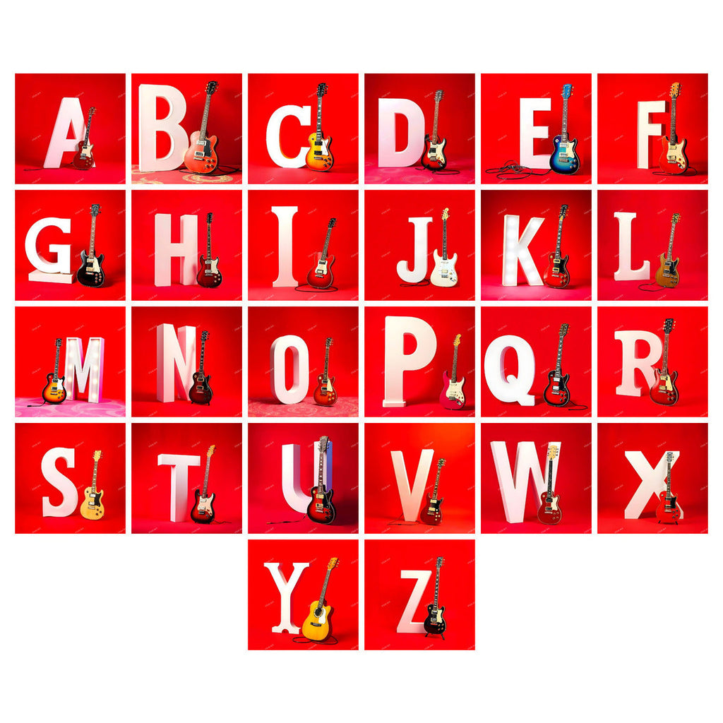 Guitar alphabet — choose an individual printable letter