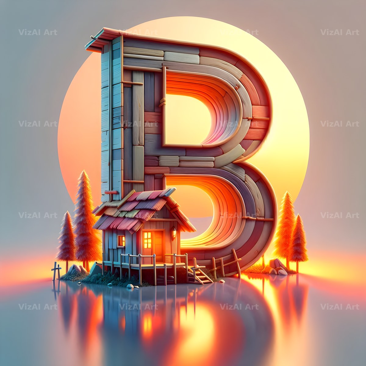Treehouse alphabet letter B
