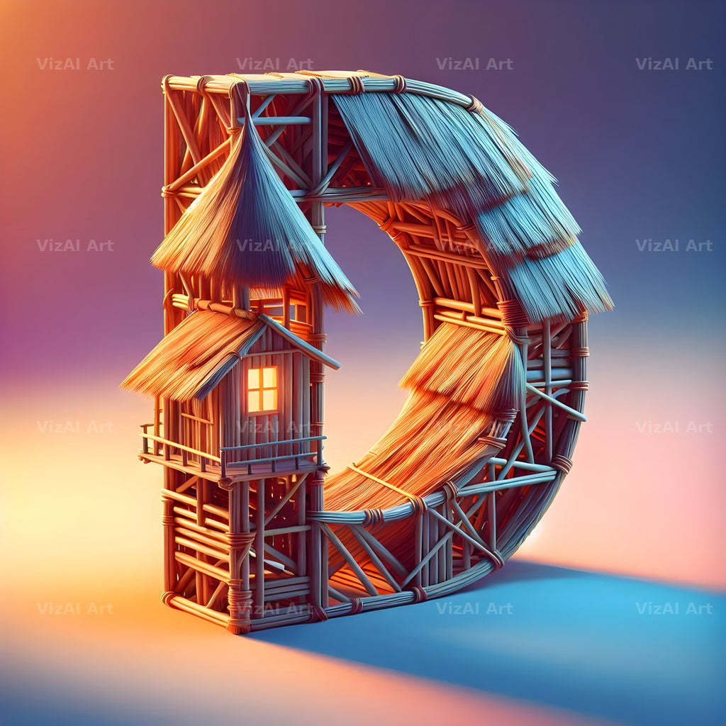 Treehouse alphabet letter D