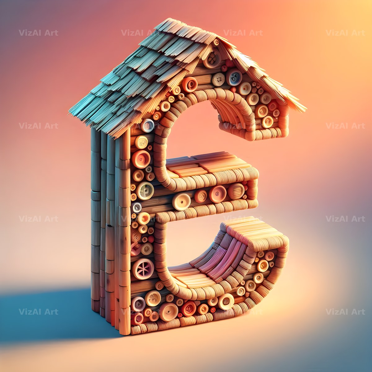 Treehouse alphabet letter E