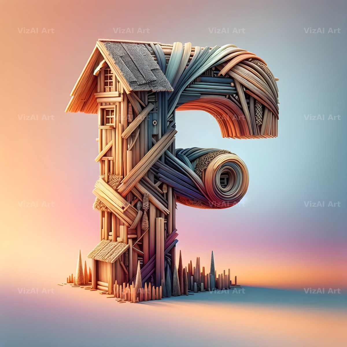 Treehouse alphabet letter F