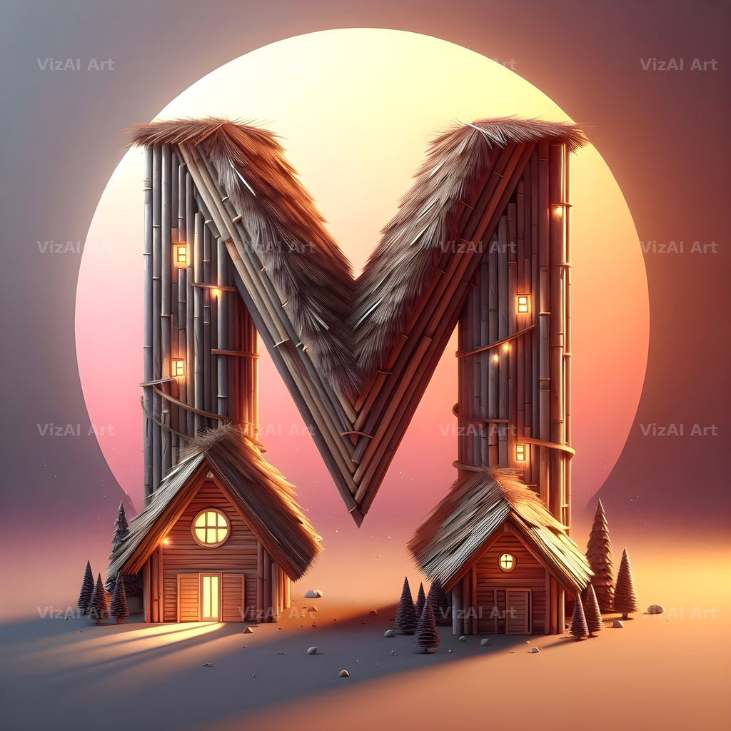 Treehouse alphabet letter M
