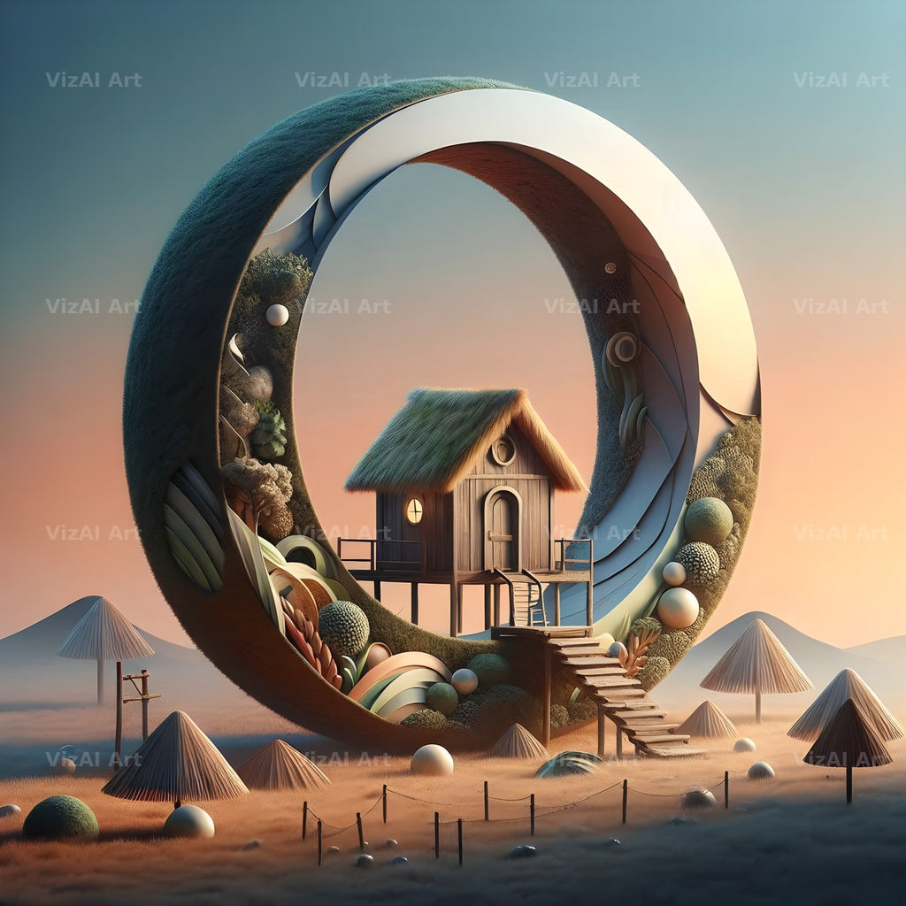 Treehouse alphabet letter O