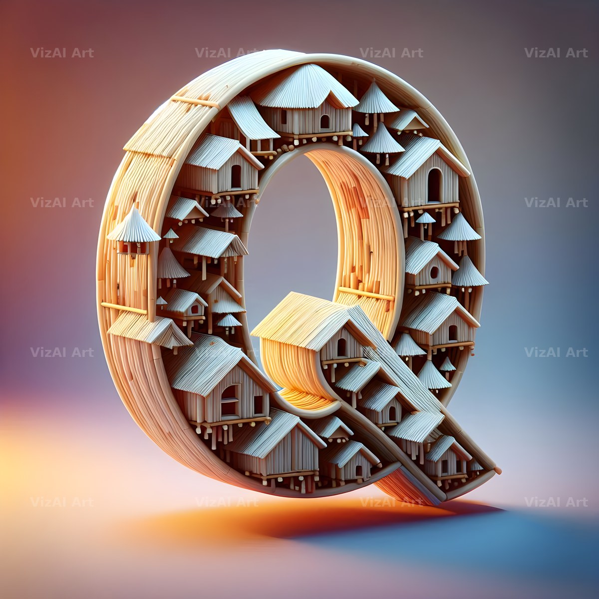 Treehouse alphabet letter Q