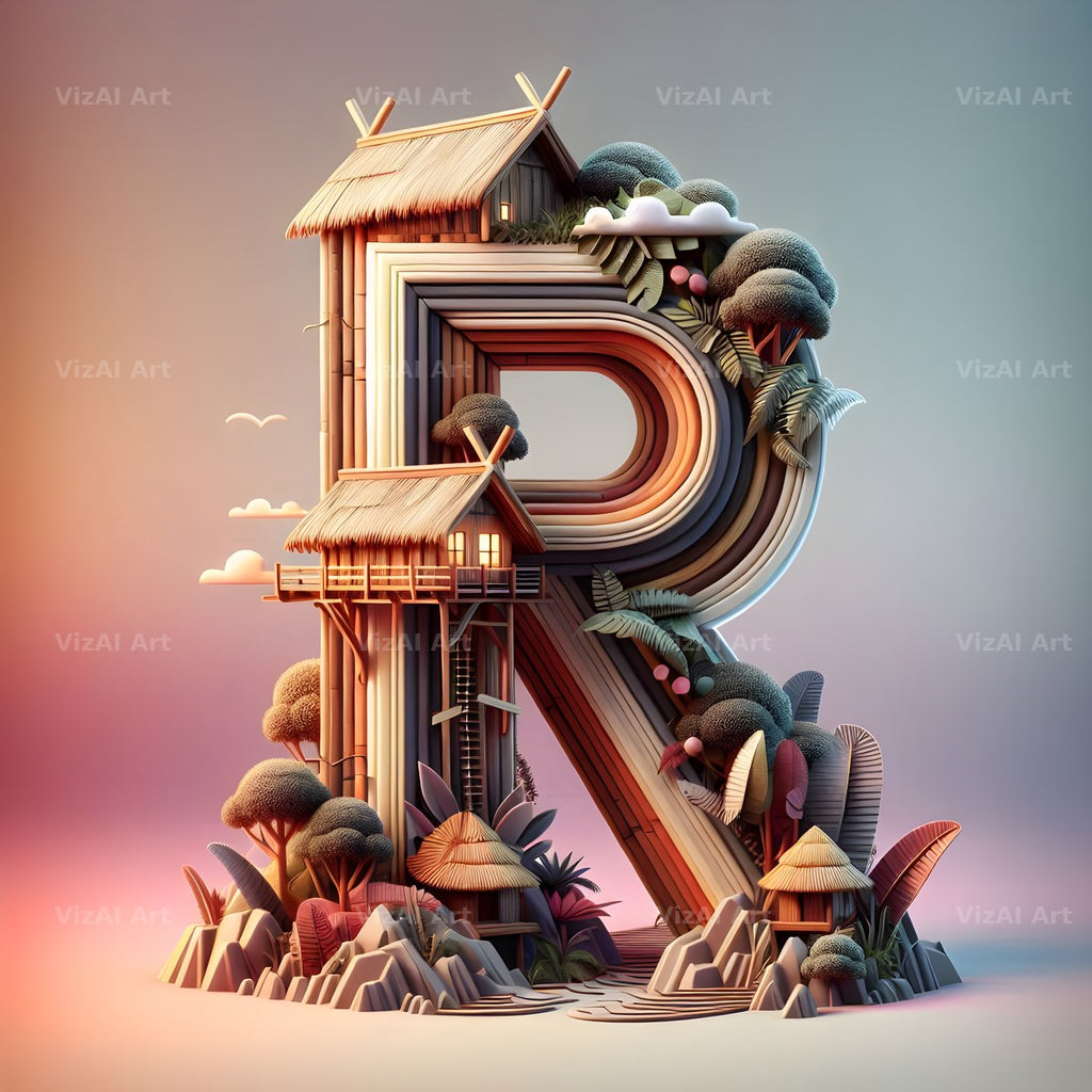 Treehouse alphabet letter R