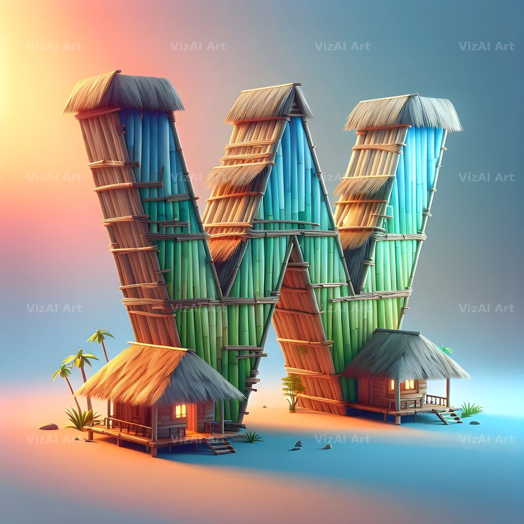 Treehouse alphabet letter W