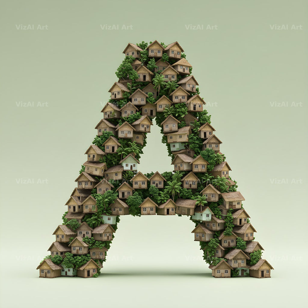 Tiny House alphabet letter A