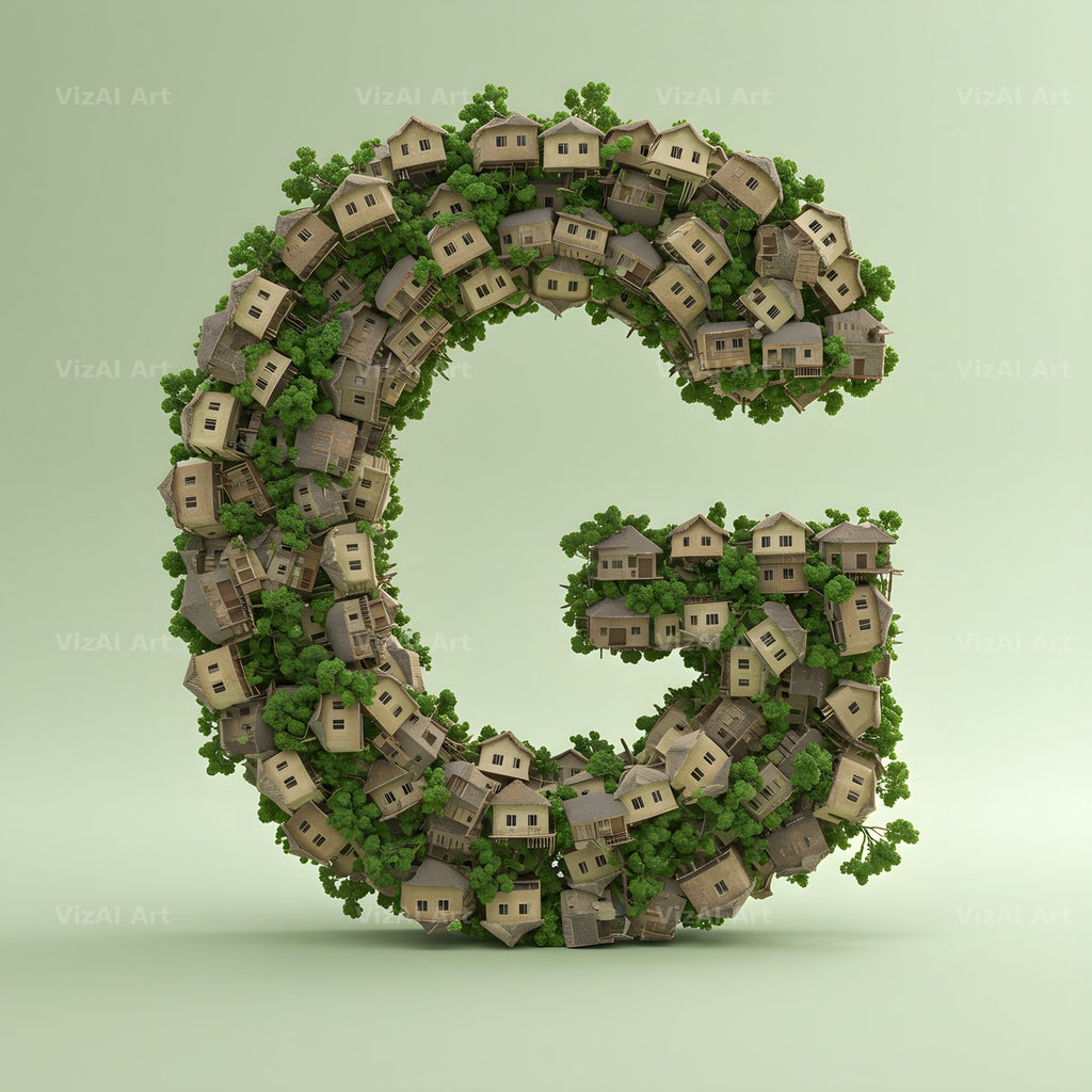 Tiny House alphabet letter G