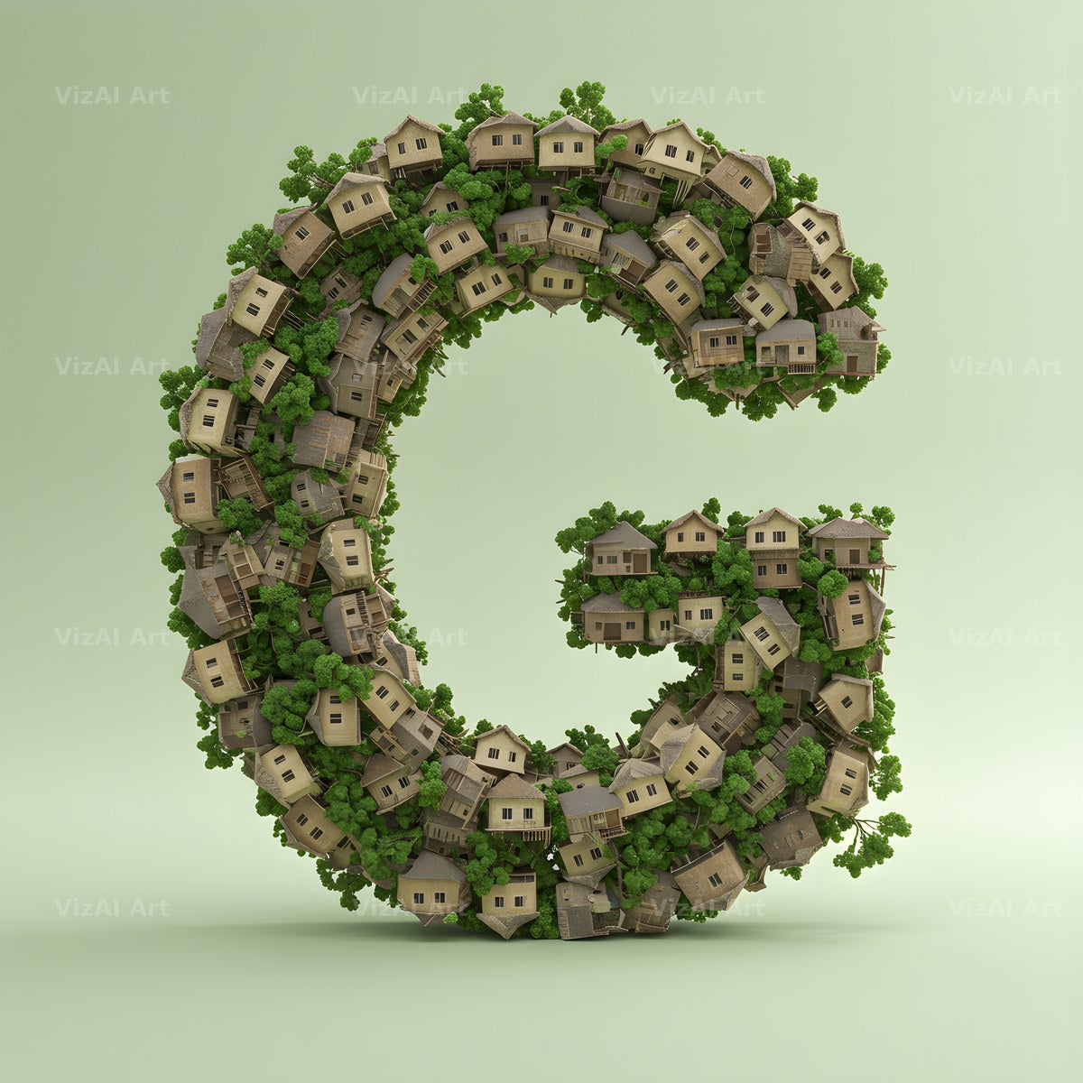 Tiny House alphabet letter G