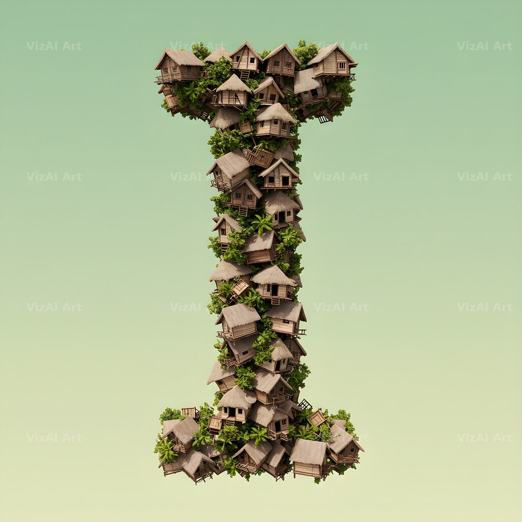 Tiny House alphabet letter I