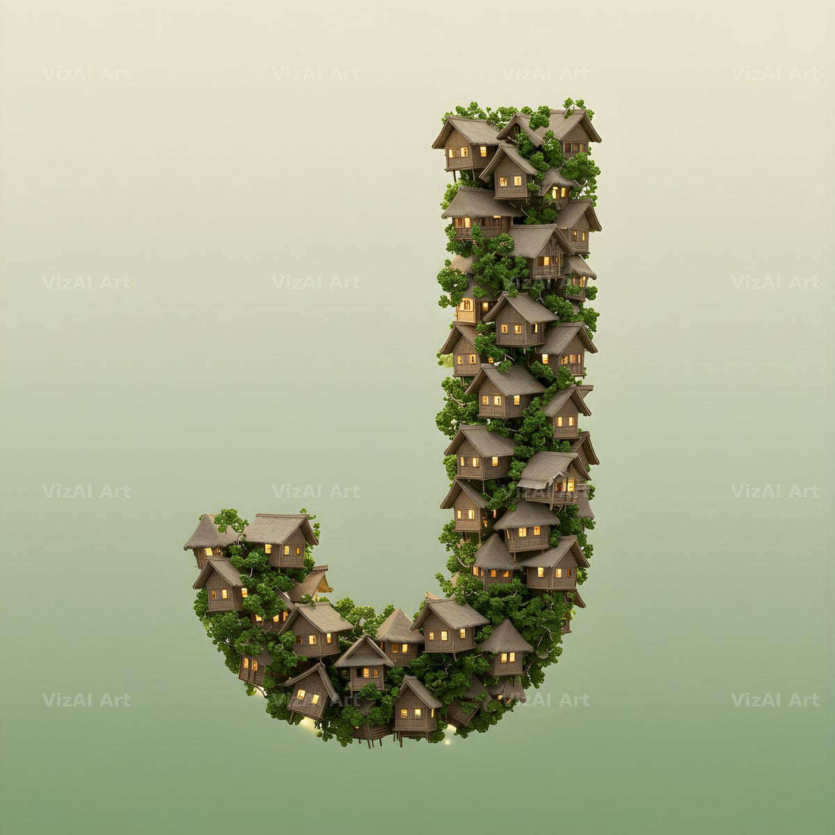 Tiny House alphabet letter J