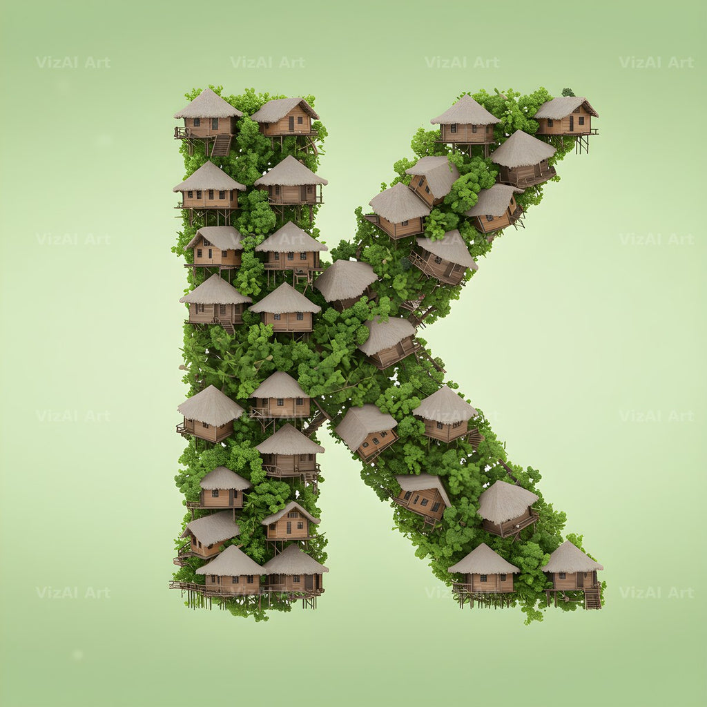 Tiny House alphabet letter K