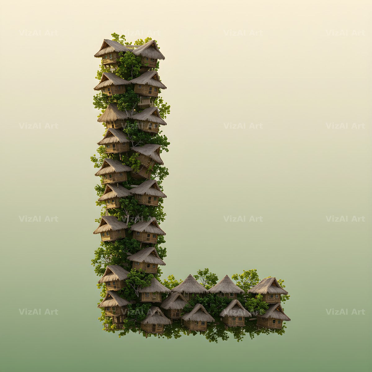 Tiny House alphabet letter L
