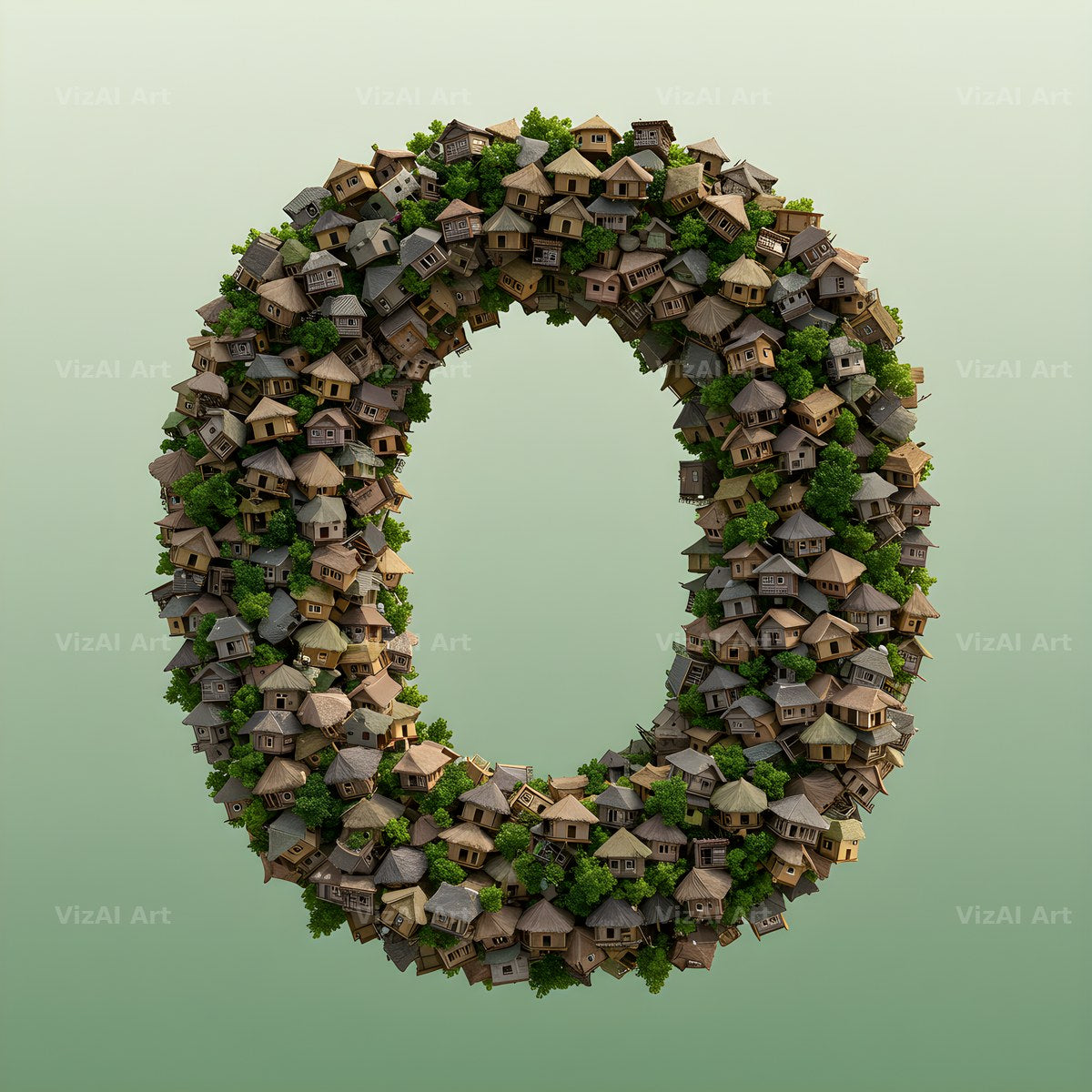 Tiny House alphabet letter O