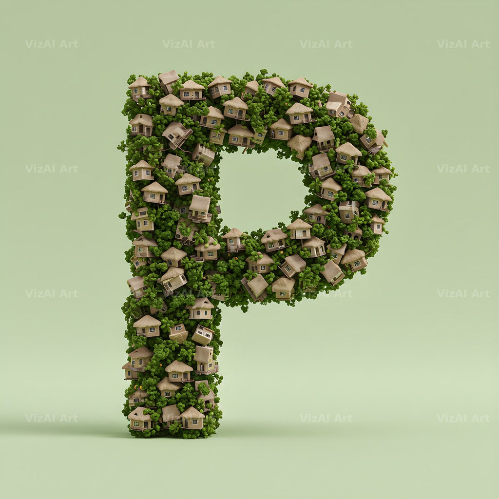 Tiny House alphabet letter P