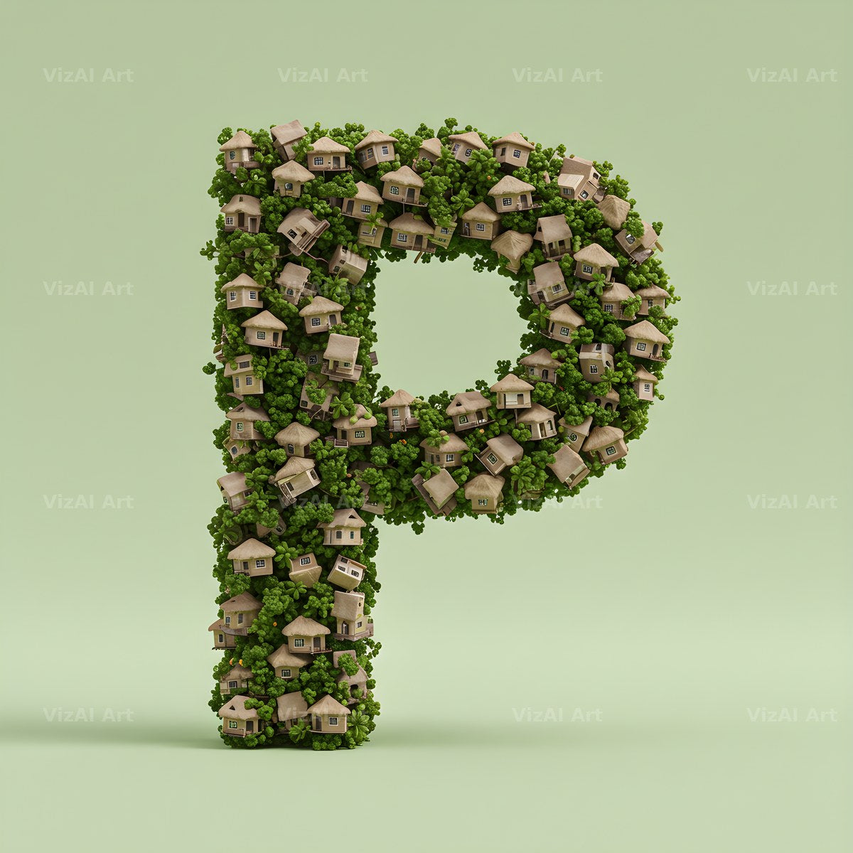 Tiny House alphabet letter P