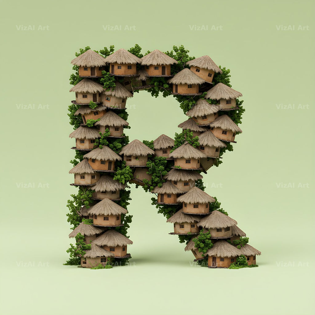 Tiny House alphabet letter R